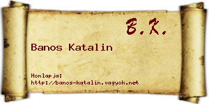 Banos Katalin névjegykártya